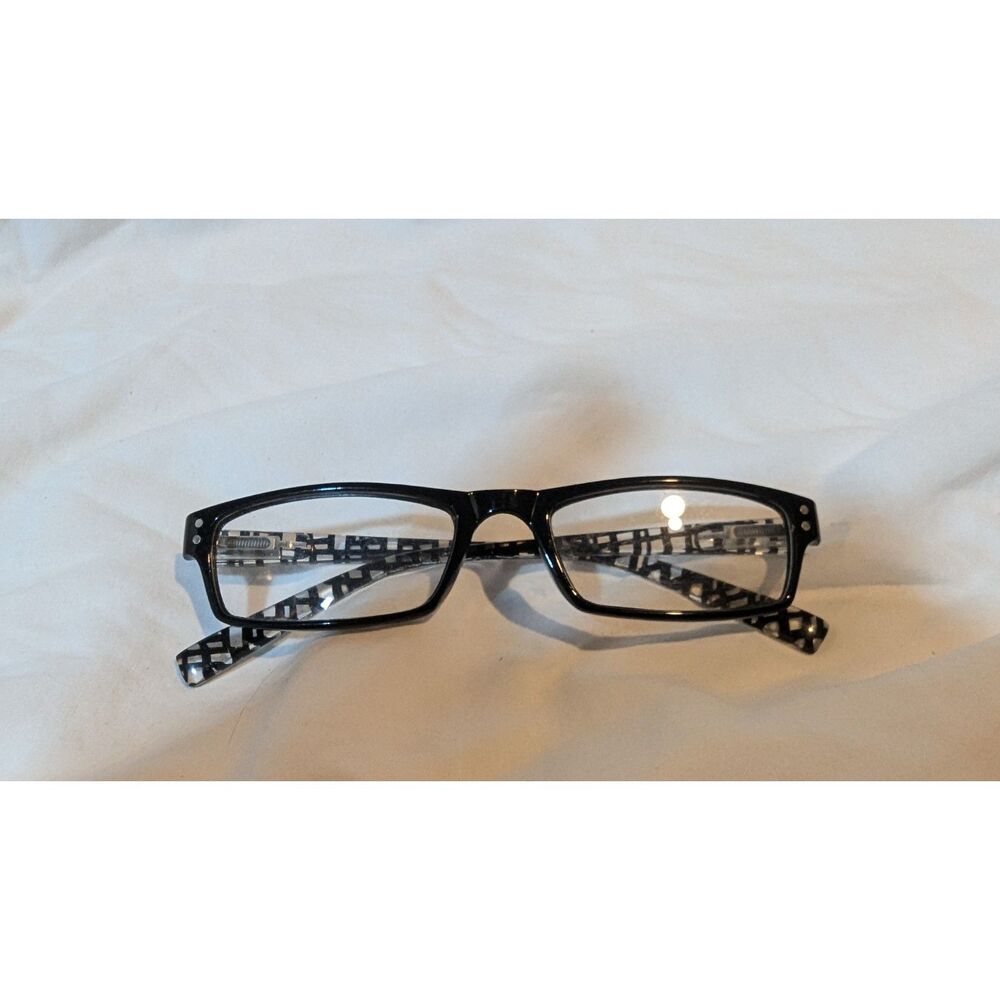 Rectangular Black and Clear Eyeglass Frames